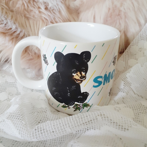 VTG Smoky Mts Coffee Tea Mug Black + Brown Bears - Picture 11 of 16
